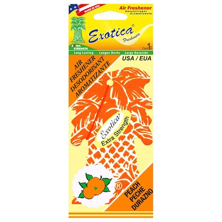 Exotica Fresheners AIR FRESHENER PEACH/SINGLE TRILINGUAL PT1PEA